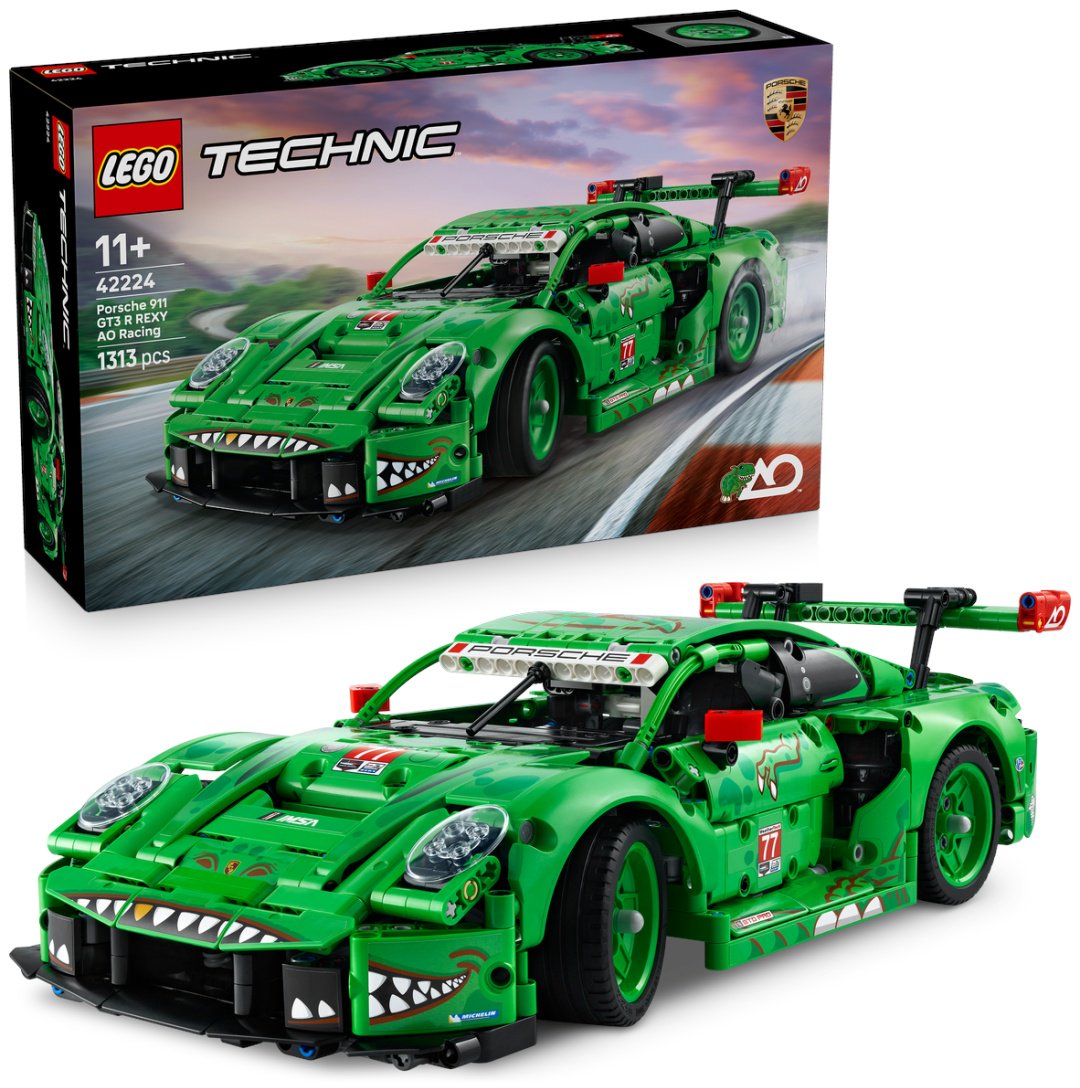 Конструктор LEGO Гоночный автомобиль Porsche 911 GT3 R REXY AO Racing 42224, деталей 1313 шт