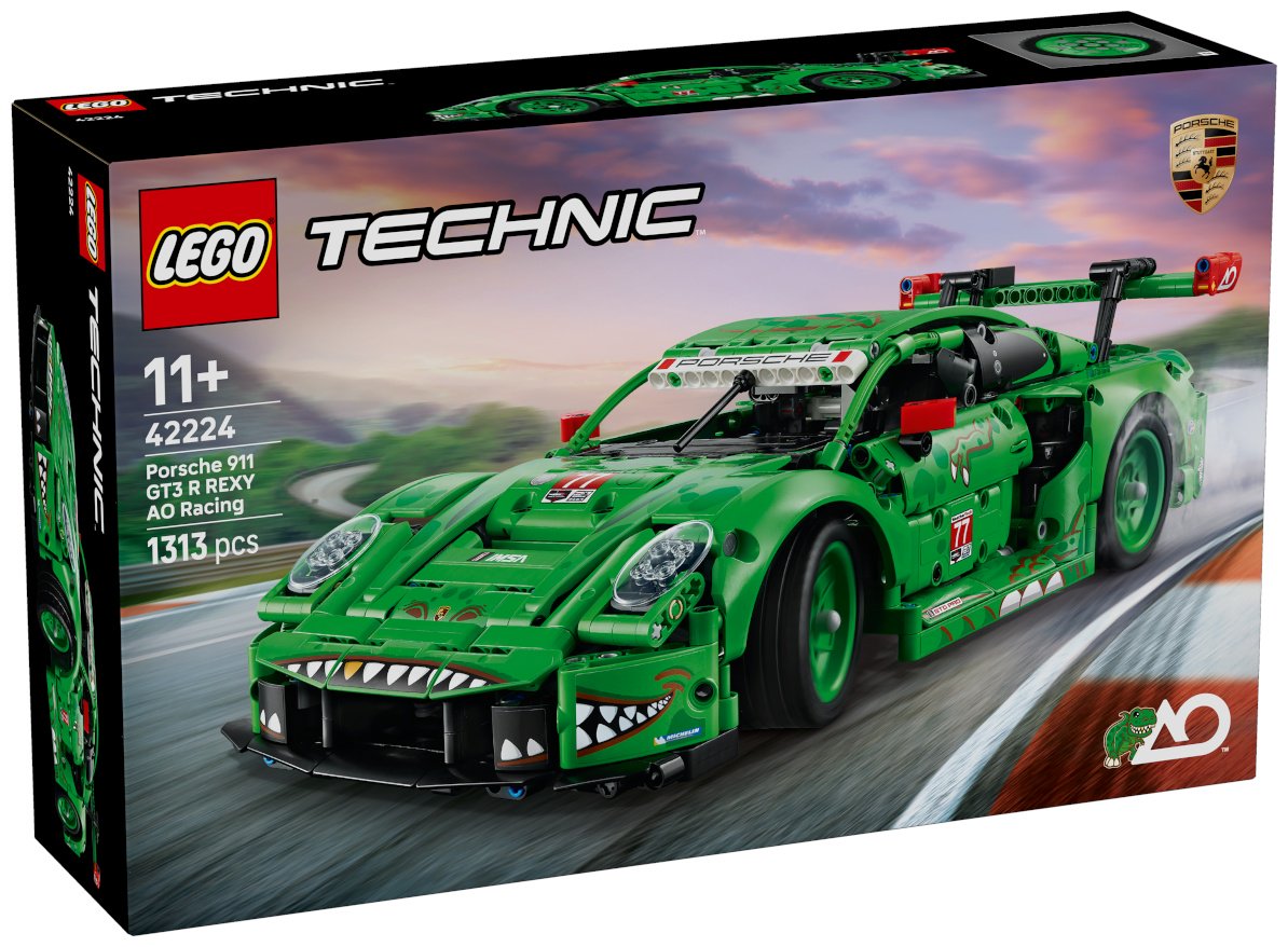 Конструктор LEGO Гоночный автомобиль Porsche 911 GT3 R REXY AO Racing 42224, деталей 1313 шт