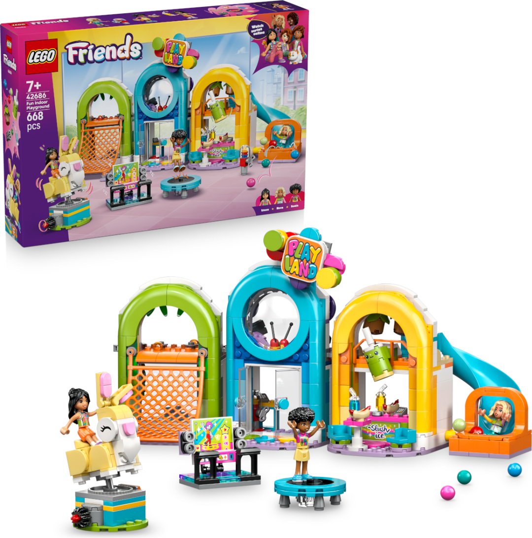 Конструктор LEGO Веселая крытая игровая площадка 42686, деталей 668 шт