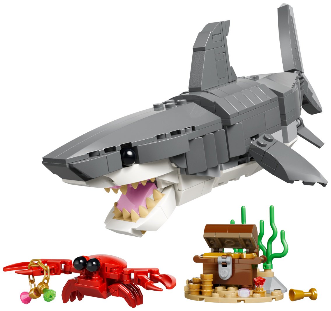 Конструктор LEGO Злобная акула и сундук с сокровищами 31381, деталей 379 шт
