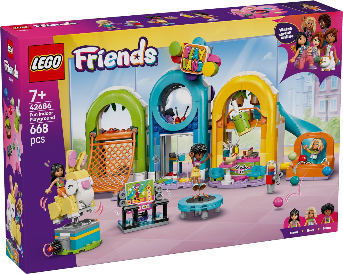 Конструктор LEGO Веселая крытая игровая площадка 42686, деталей 668 шт