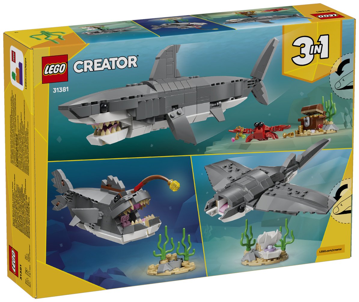 Конструктор LEGO Злобная акула и сундук с сокровищами 31381, деталей 379 шт