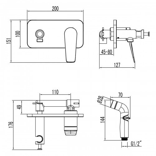 Смеситель Lemark LM3720GM графит купить,NaN