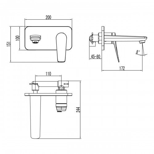 Смеситель Lemark LM3726BL черный купить,NaN