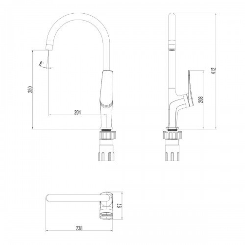 Смеситель Lemark LM3705GM графит купить,NaN