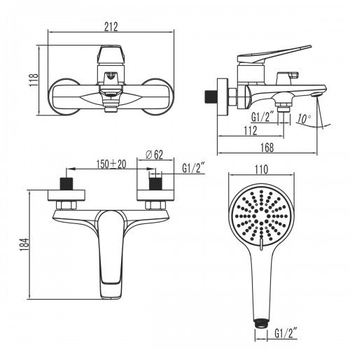 Смеситель Lemark LM3714GM графит купить,0