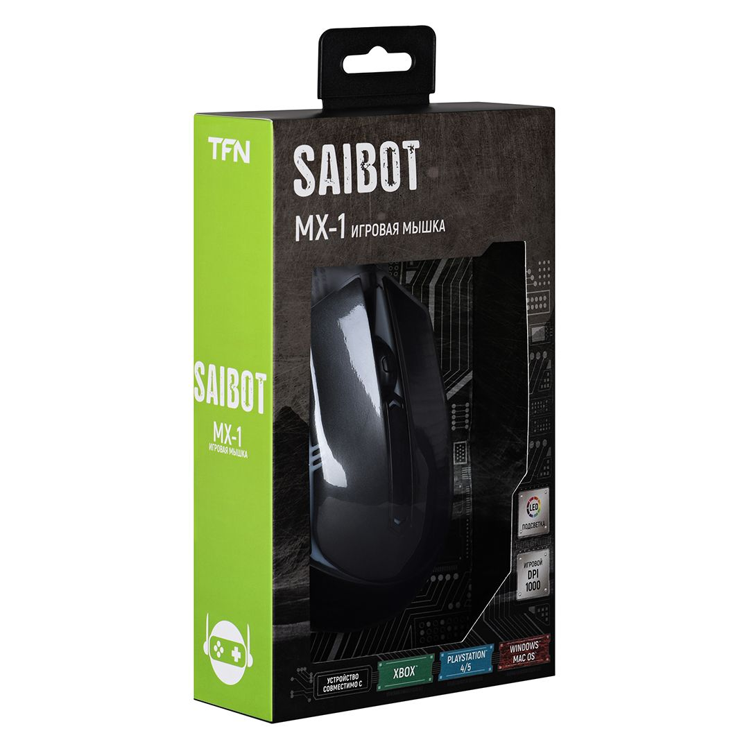 Мышь TFN Saibot MX-1 TFN-GM-MW-MX-1 черная - ForteMarket Мышь TFN Saibot MX-1 TFN-GM-MW-MX-1 черная купить,0
