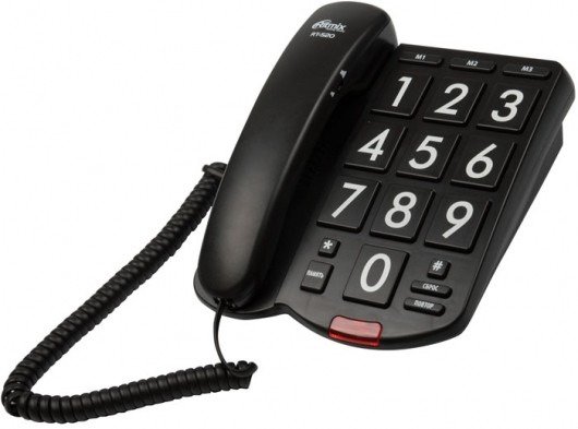 Стационарный телефон Ritmix RT-520 черный купить,NaN