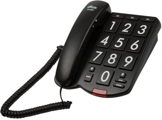 Стационарный телефон Ritmix RT-520 черный купить,NaN