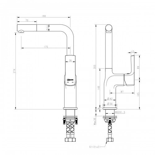 Смеситель Lemark LM7205BLR черный купить,NaN