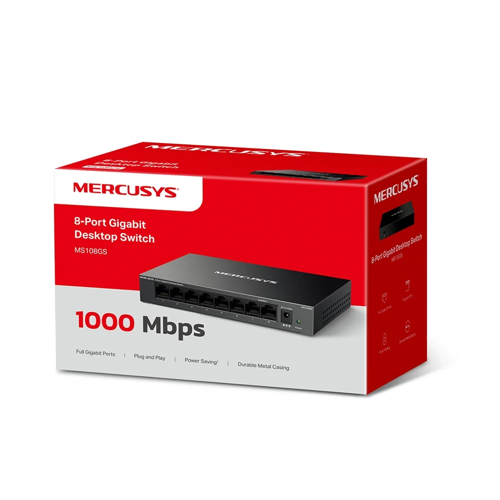Коммутатор Mercusys MS108GS Black купить,0