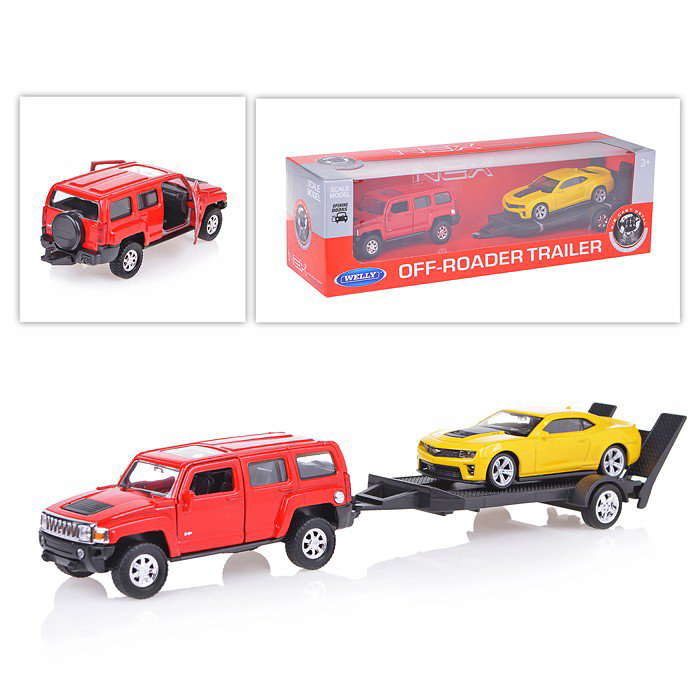 Игровой набор Welly Hummer H3 Chevrolet Camaro ZL1 купить,NaN