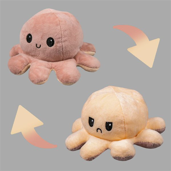 Мягкая игрушка Octopus   Осьминог-перевертыш 20см коричневая-кремовая купить,NaN