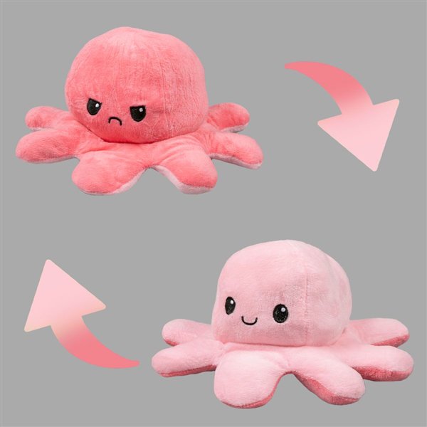 Мягкая игрушка Octopus  Осьминог-перевертыш  30см розовая-светло-розовая купить,NaN