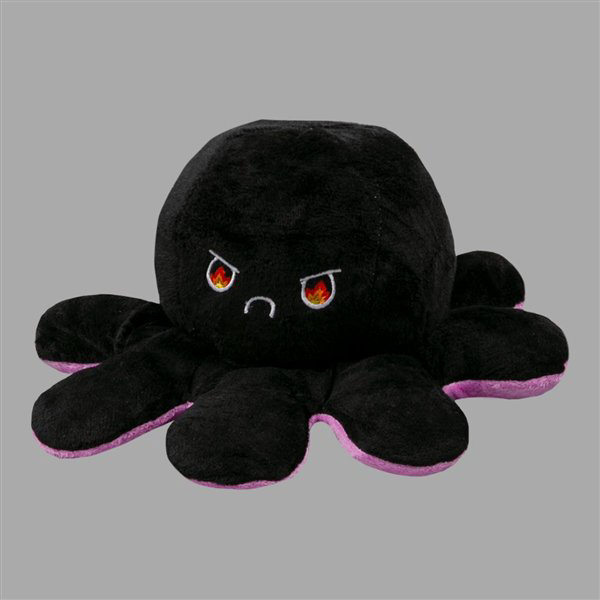 Мягкая игрушка Octopus Осьминог-перевертыш 30см фиолетовая-чёрная купить,NaN