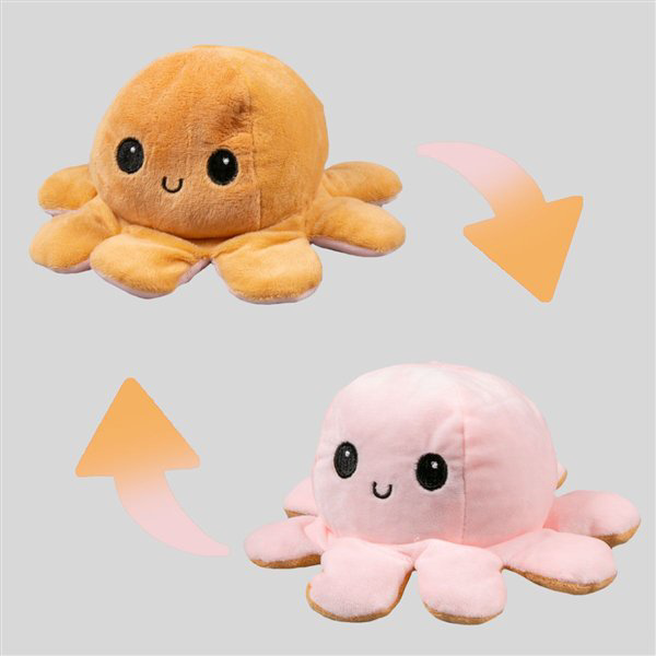Мягкая игрушка Octopus  Осьминог-перевертыш 20см розовая-коричневая купить,NaN