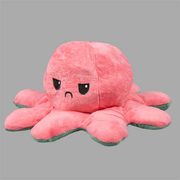 Мягкая игрушка Octopus Осьминог-перевертыш 30см светло-розовая-тёмно-зелёная купить,NaN