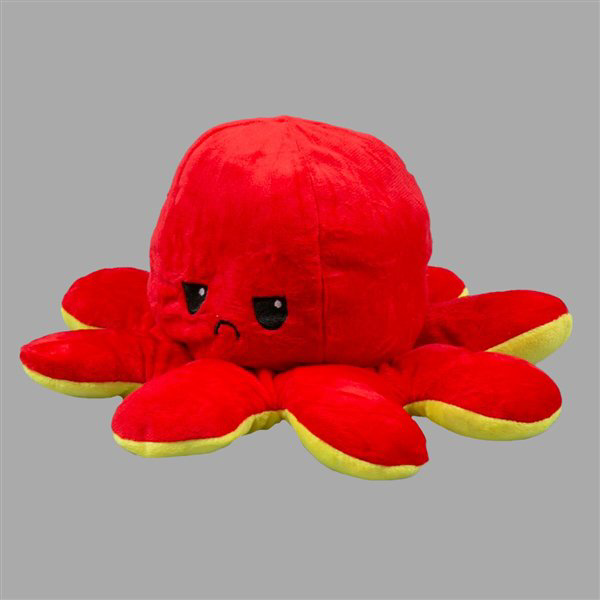 Мягкая игрушка Octopus Осьминог-перевертыш 30см жёлтая-красная купить,NaN