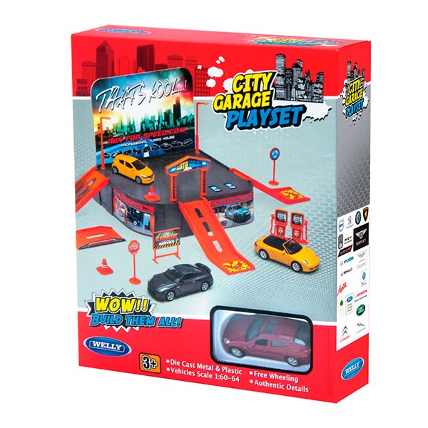 Игровой набор Welly Гараж 1 машина 96020 купить,NaN