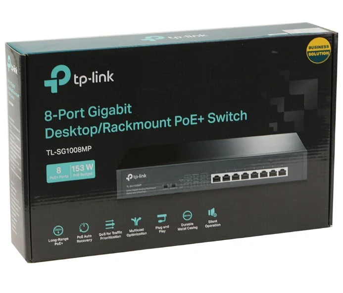 Коммутатор TP-Link TL-SG1008MP V5.0 чёрный