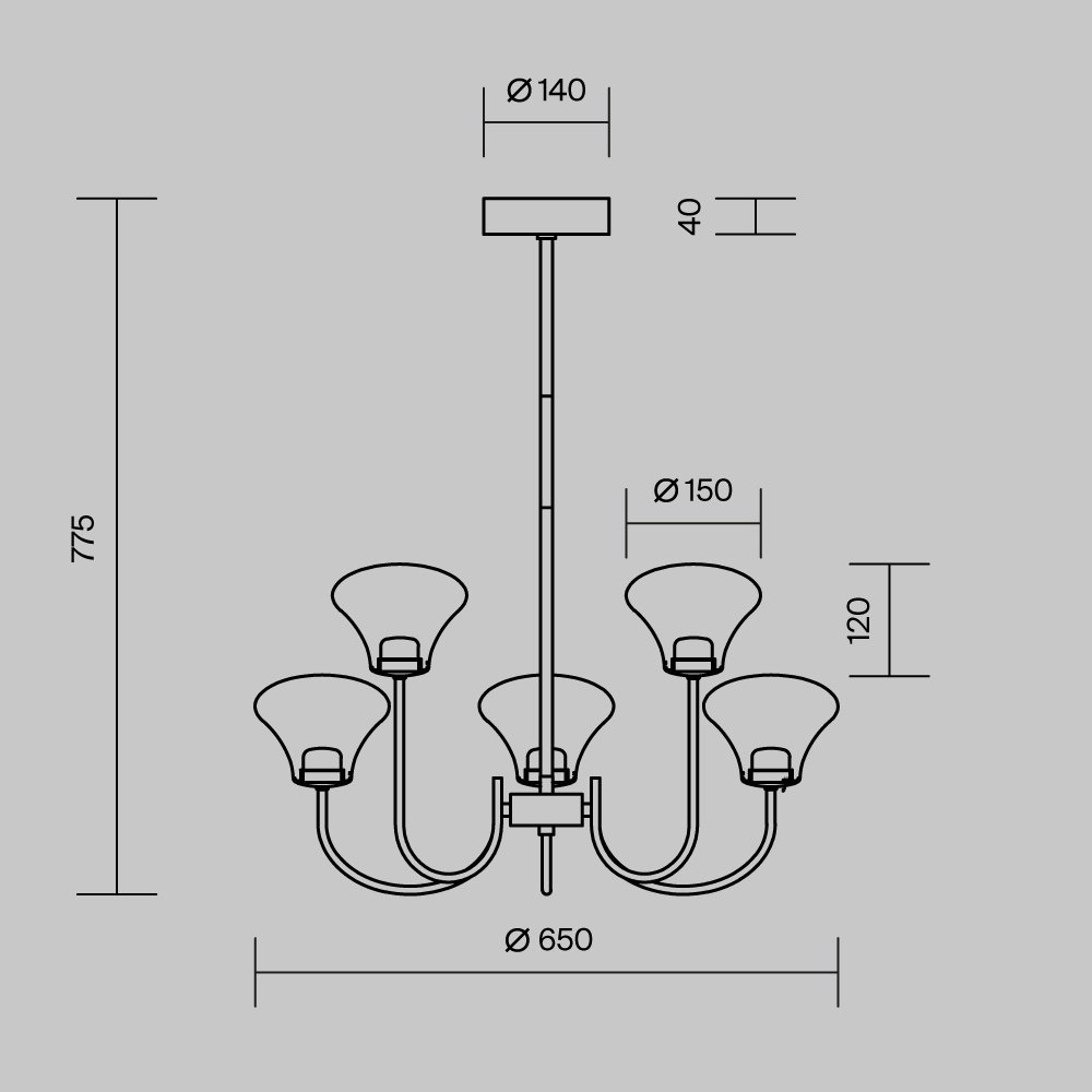Люстра подвесная Maytoni LED, кол-во ламп: 6 шт купить,NaN