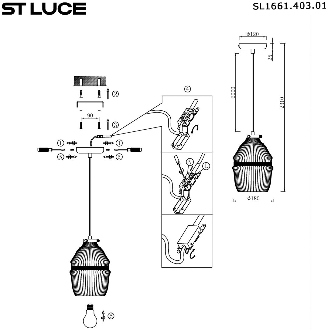 Люстра подвесная ST Luce E27, кол-во ламп: 1 шт купить,NaN