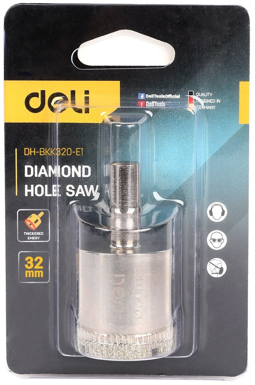 Коронка DELI DH-BKK320-E1 алмазная D 32 мм, 1 шт