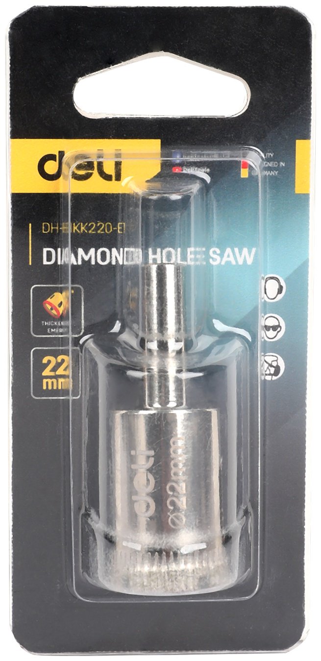 Коронка DELI DH-BKK220-E1 алмазная D 22 мм, 1 шт