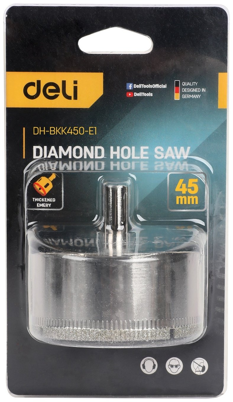 Коронка DELI DH-BKK450-E1 алмазная D 45 мм, 1 шт