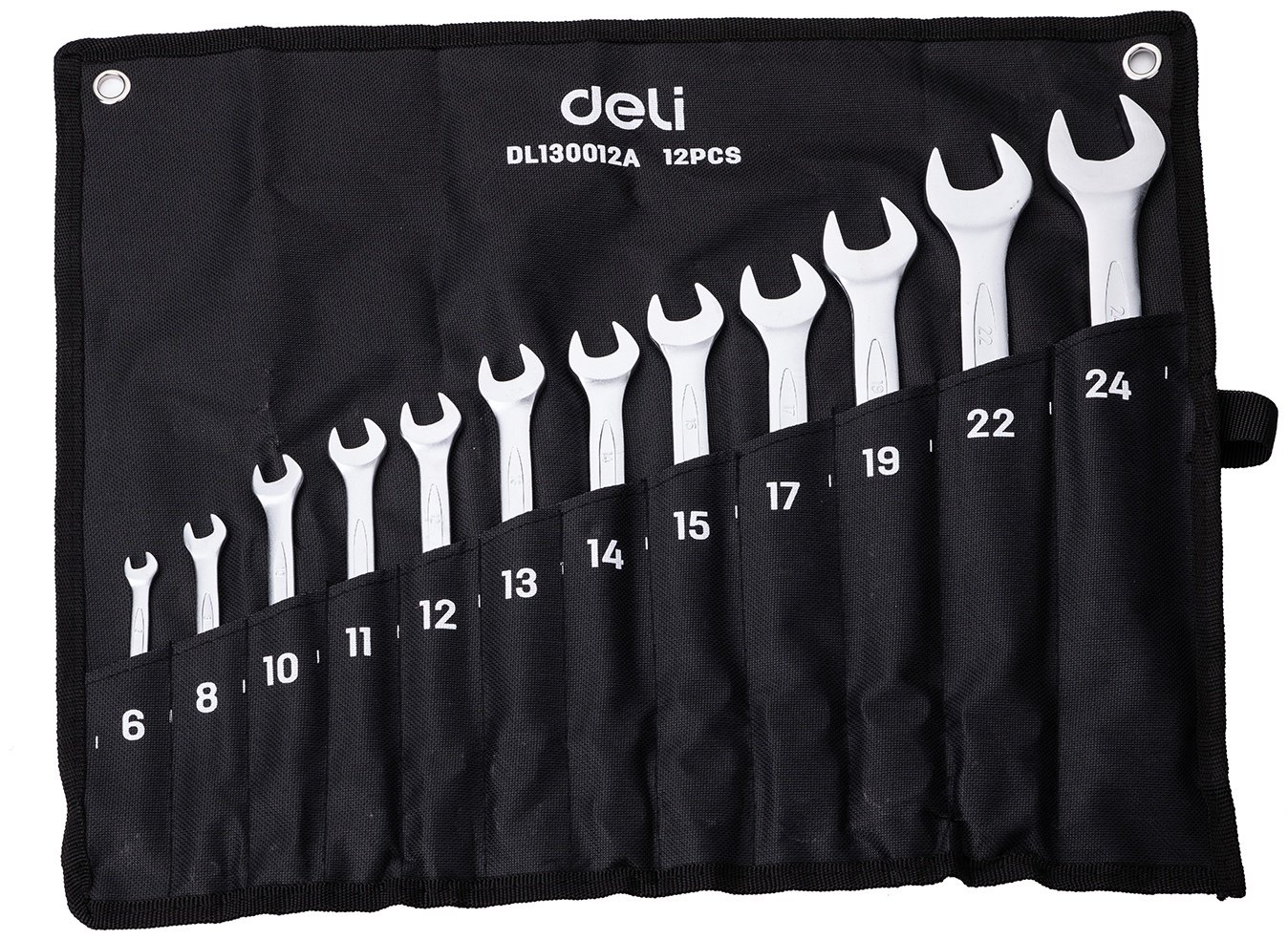 DELI набор ключей комбинированный 8-24 мм DL130012A, 12 шт
