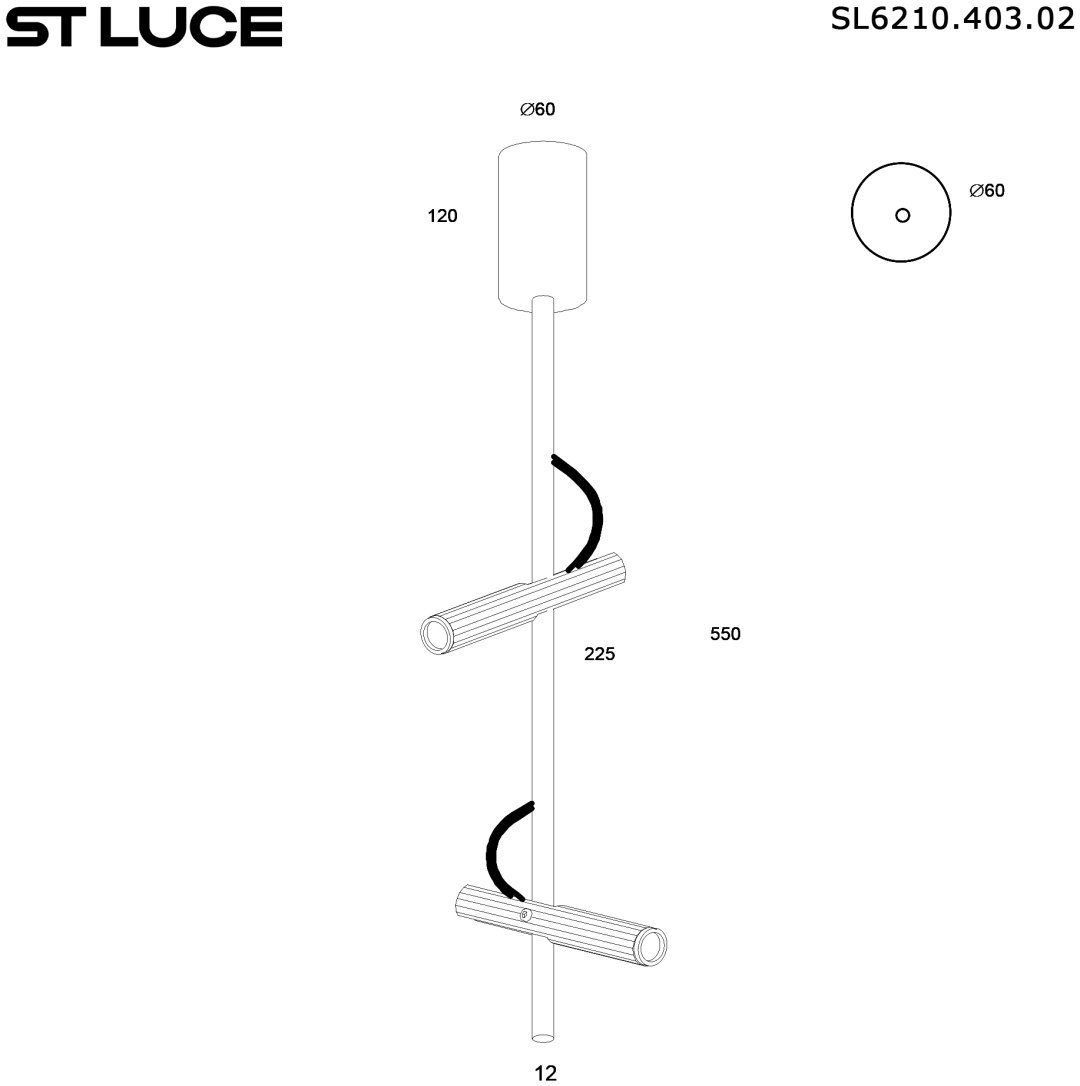 Люстра подвесная ST Luce LED, кол-во ламп: 2 шт купить,NaN