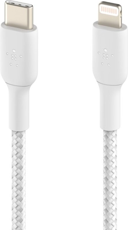 Кабель Belkin USB TypeC (M), Lightning (M), 2 м, CAA004BT2MWH белый