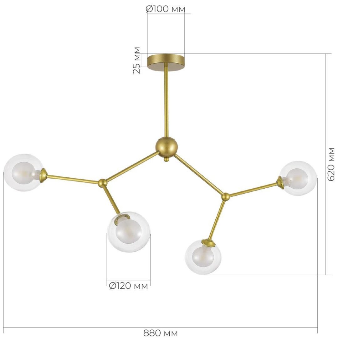 Люстра потолочная Evoluce LED, кол-во ламп: 4 шт купить,NaN