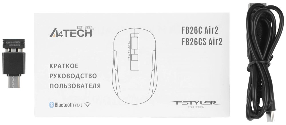 Мышь A4Tech Fstyler FB26CS Air2 серый купить,7557