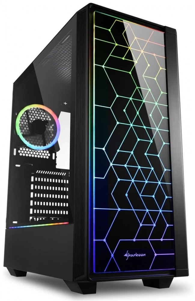 Корпус Sharkoon RGB LIT100 черный купить,33477