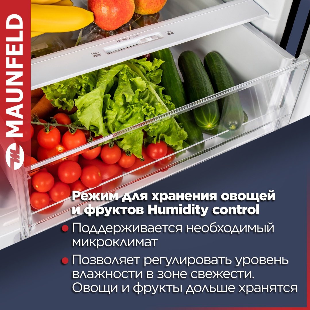 Холодильник MAUNFELD MFF185SFSB черный