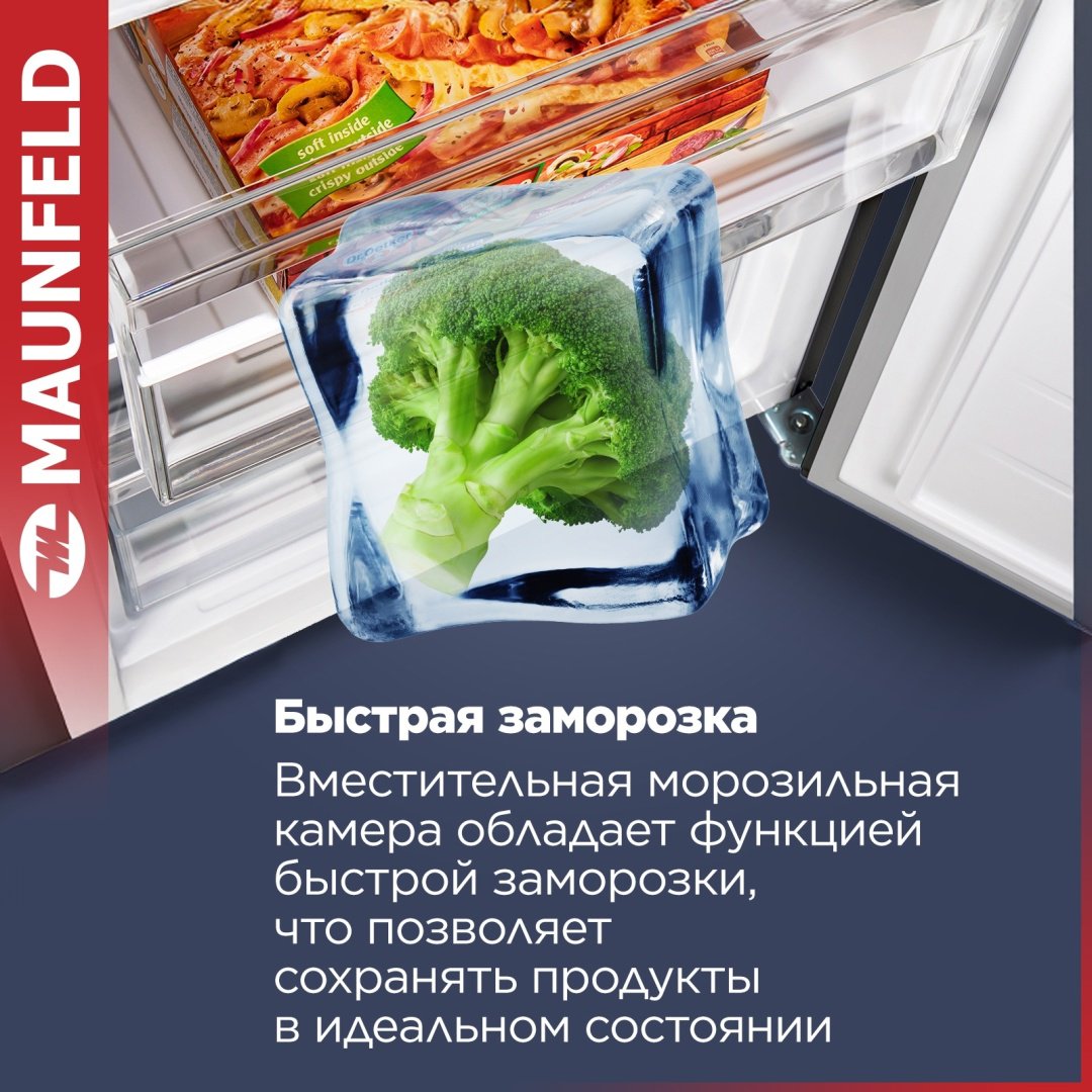 Холодильник MAUNFELD MFF185SFSB черный купить,543989
