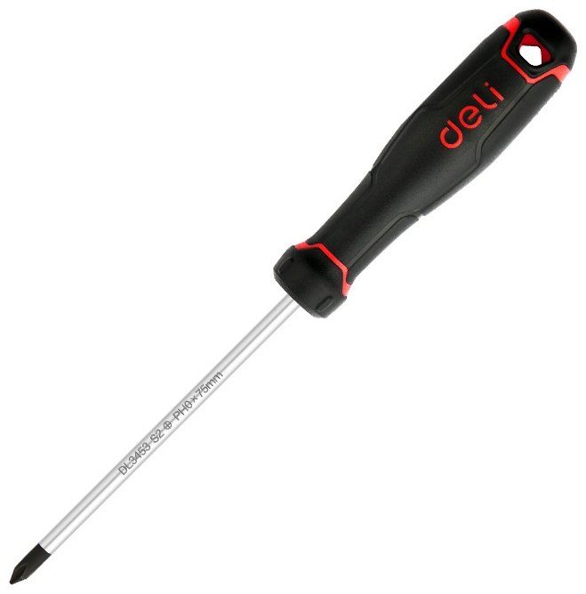 DELI отвертка DL3453 PH0х75 мм