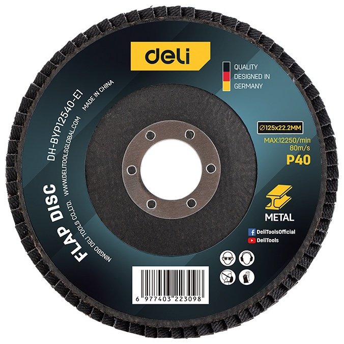 DELI лепестковый диск DH-BYP12540-E1 125x22.2 мм 1 шт