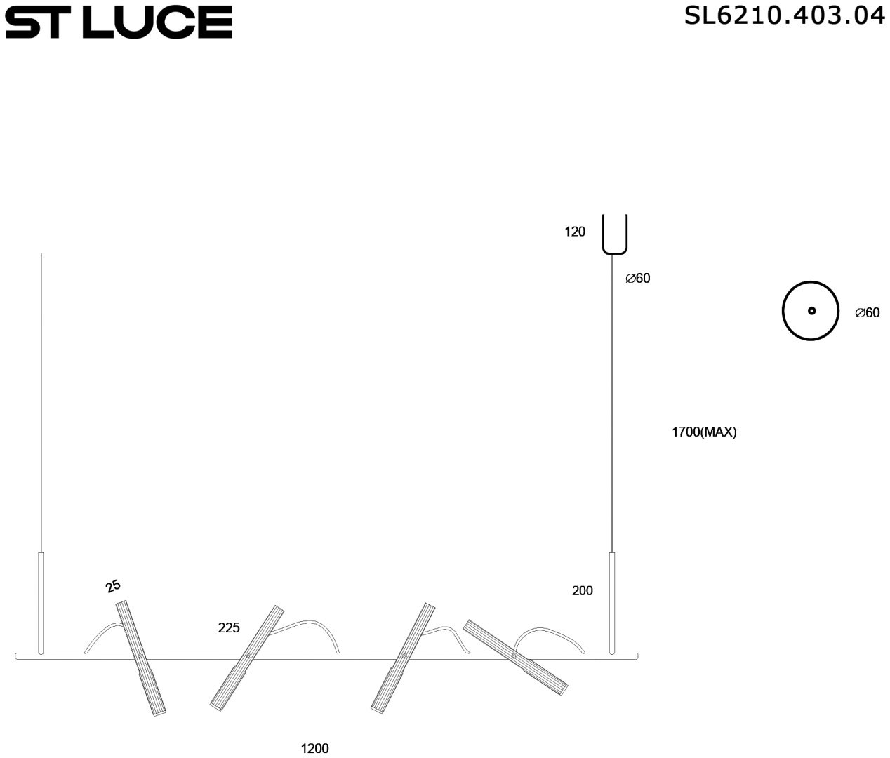 Люстра подвесная ST Luce LED, кол-во ламп: 4 шт купить,NaN