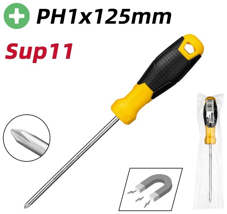 DELI отвертка EDL635125 PH1х125 мм