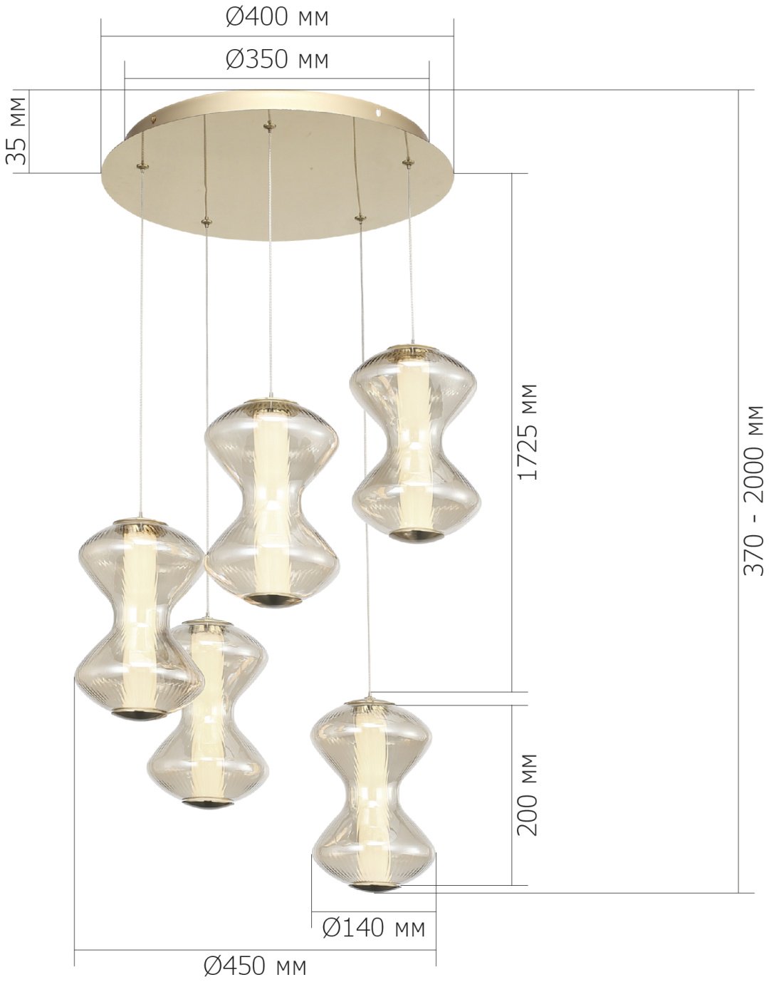 Люстра подвесная ST Luce LED, кол-во ламп: 1 шт купить,NaN