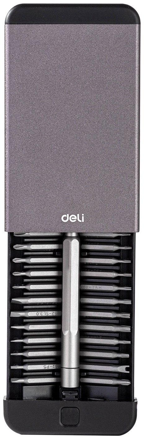 DELI отвертка с насадками DL3525 PH1х25 мм