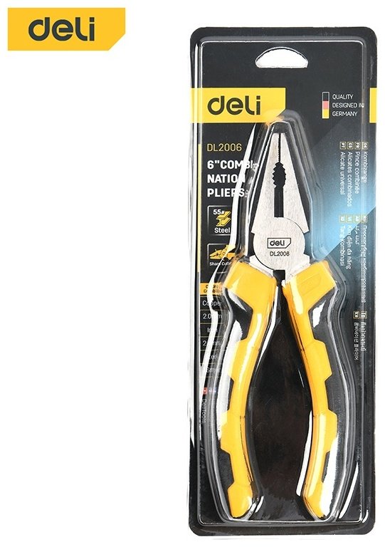 DELI плоскогубцы EDL2006 150 мм купить,1860