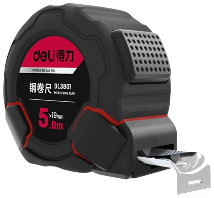 DELI рулетка строительная DL3801, 5 м х 19 мм
