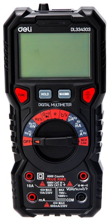 DELI мультиметр EDL334303, цифровой