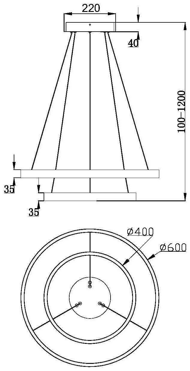 Люстра подвесная SVET KZ LED, кол-во ламп: 1 шт купить,NaN