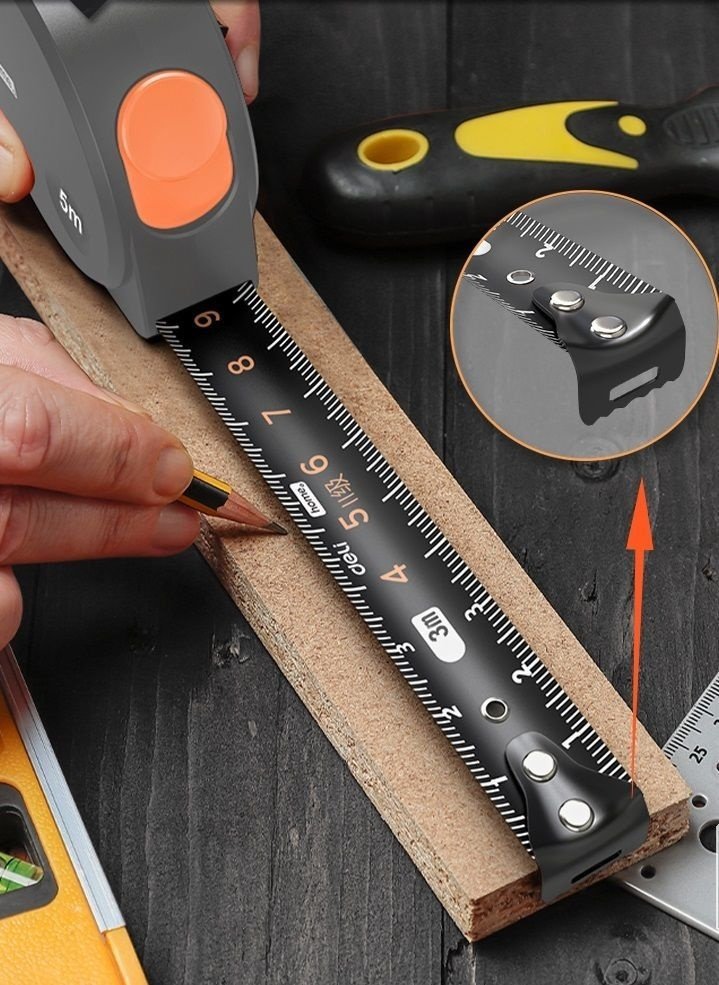 DELI рулетка бытовая, строительная HT8519C, 5 м х 19 мм