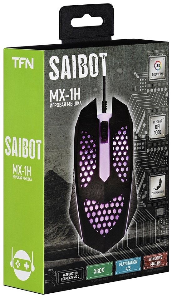 Мышь TFN Saibot MX-1H черный купить,NaN