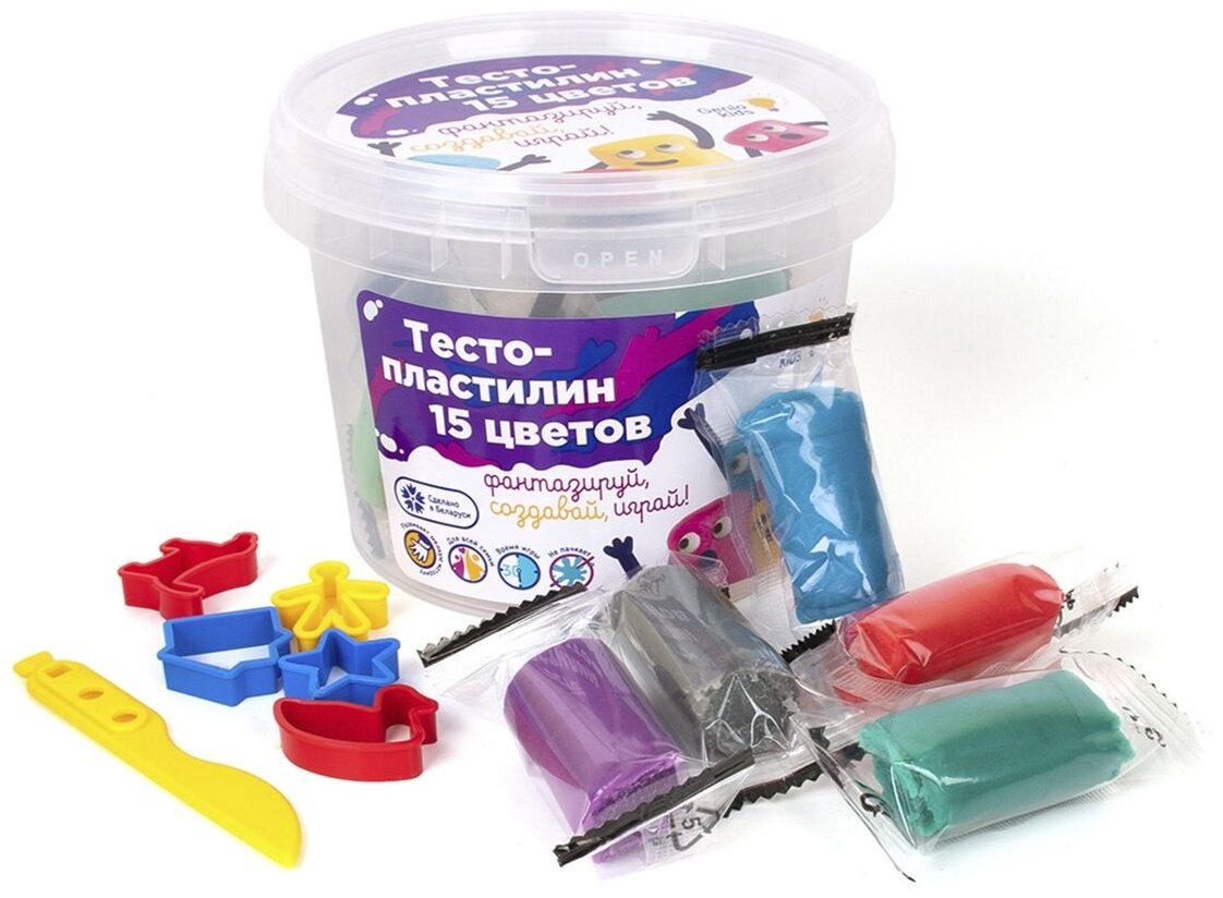 Genio Kids-Art Тесто-пластилин TA1066V 15 цветов